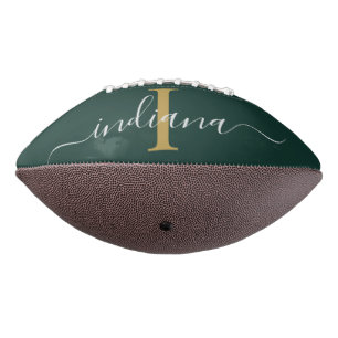 Monogram Script Personalized Name Modern Football