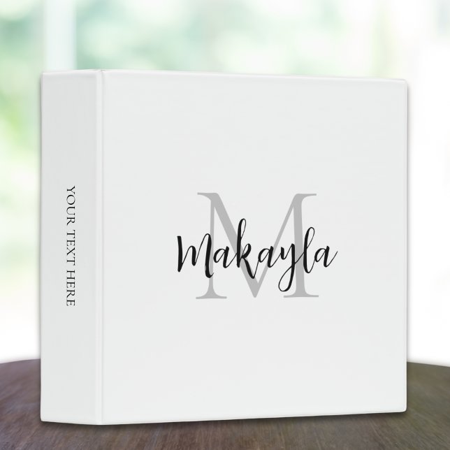 Monogram Script School Office Binder (Creator Uploaded)