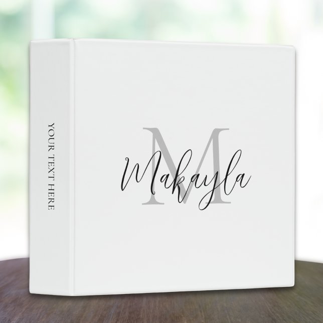Monogram Script School Office Binder (Creator Uploaded)