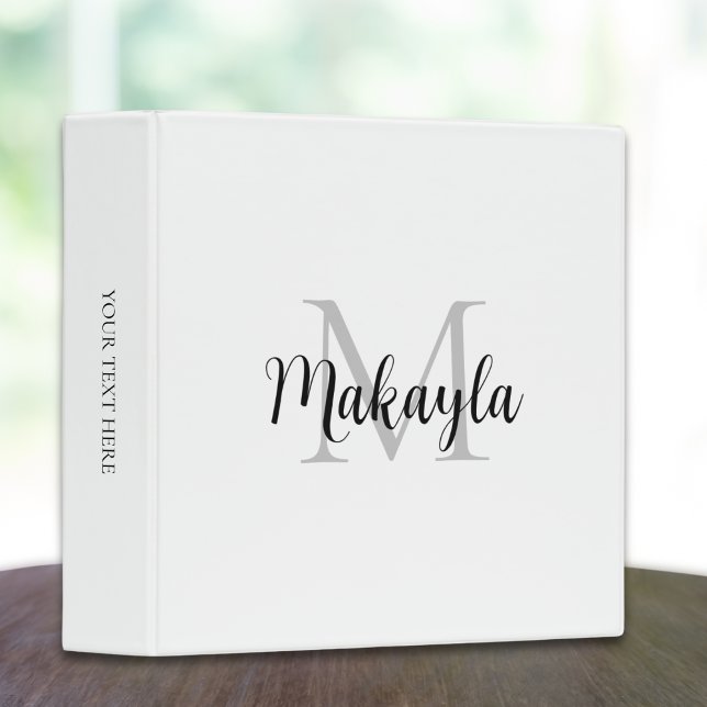 Monogram Script School Office Binder (Creator Uploaded)