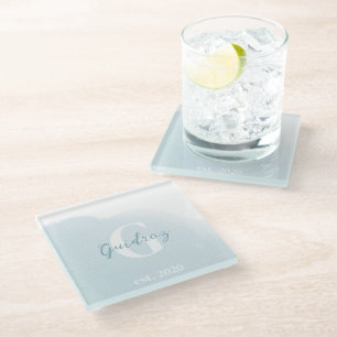 Monogram Seaglass Glass Coaster
