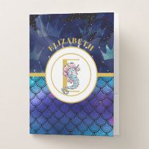 Monogram Seahorse Unicorn Sea Mermaid Scales