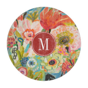 Monogram   Secret Garden Floral III Cutting Board