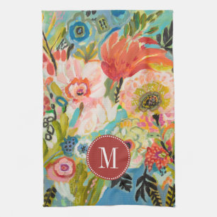 Monogram   Secret Garden Floral III Kitchen Towel