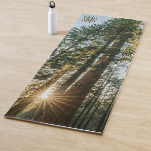 Monogram Sequoia Trees Giants Forest Nature Yoga Mat