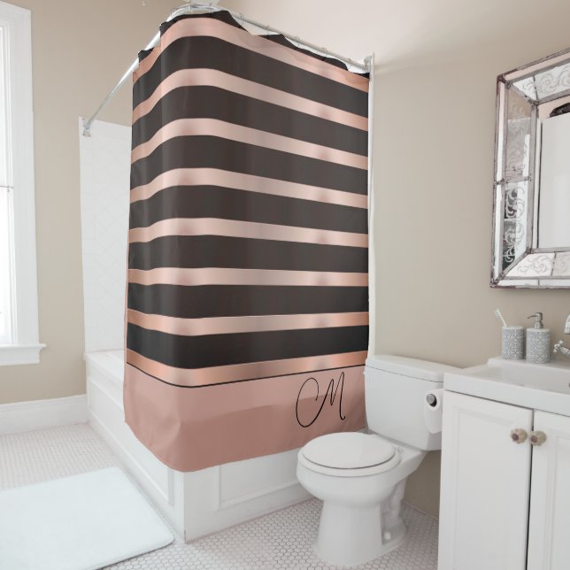Monogram Shimmery Salmon Pink on Black  (In Situ)