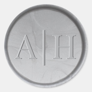 Monogram Silver Wax Seal Sticker