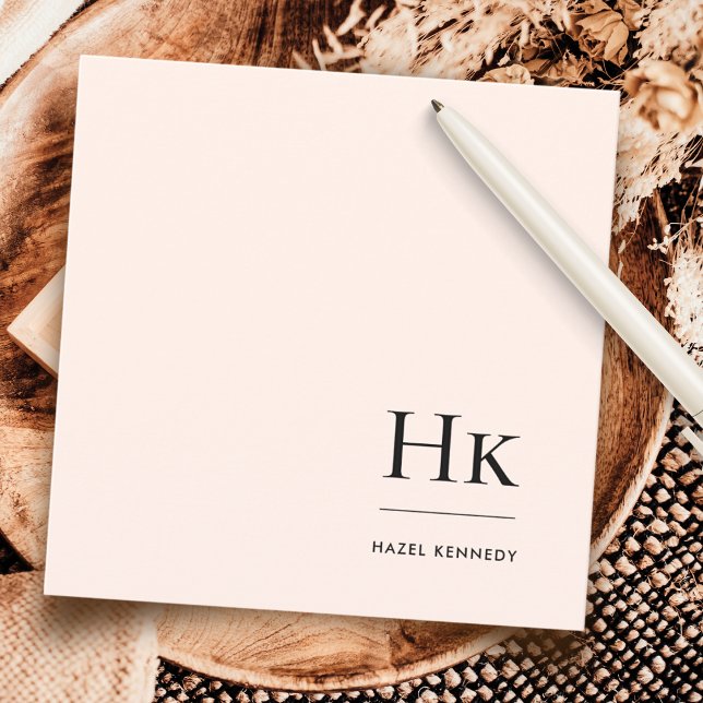 Monogram Simple Modern Monogrammed Social Notecard (Creator Uploaded)