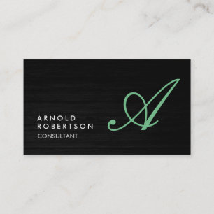 Monogram Simple Plain Customize Business Card