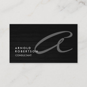 Monogram Simple Plain Customize Business Card