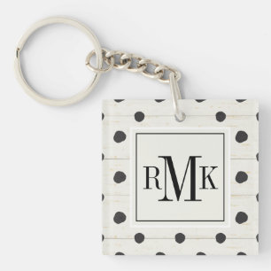 Monogram   Simple Signs Step Three Keychain