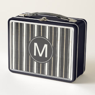 Monogram   Simple Signs Step Two Metal Lunch Box