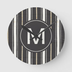 Monogram   Simple Signs Step Two Round Clock