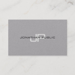 Monogram Simple Template Luxurious Premium Grey Business Card