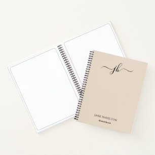 Monogram Sketchbook Cream Notebook