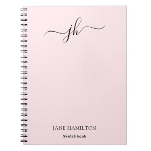 Monogram Sketchbook Pink Notebook