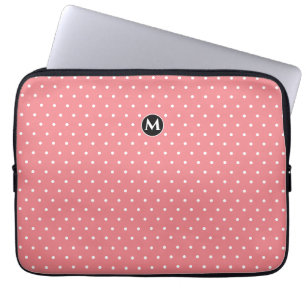 Monogram Small Polka Dot Pink Laptop Sleeve