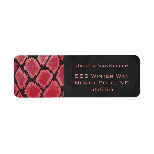 Monogram Snake Black and Red Print (Front)