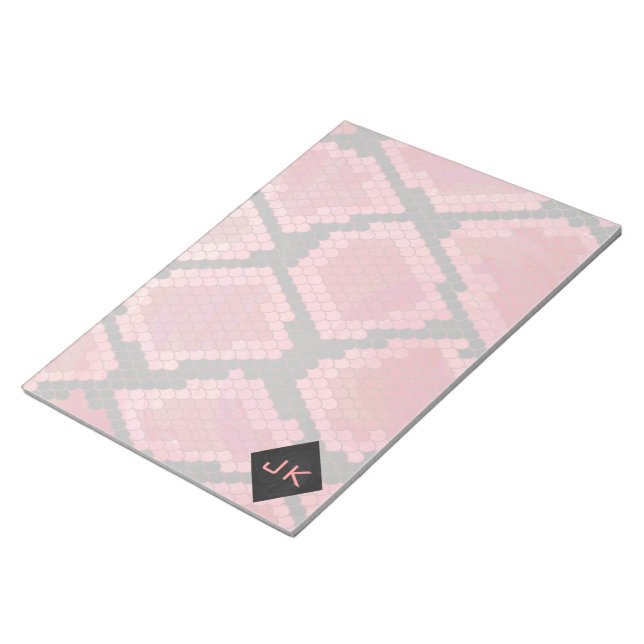 Monogram Snake Black and Red Print Notepad (Angled)
