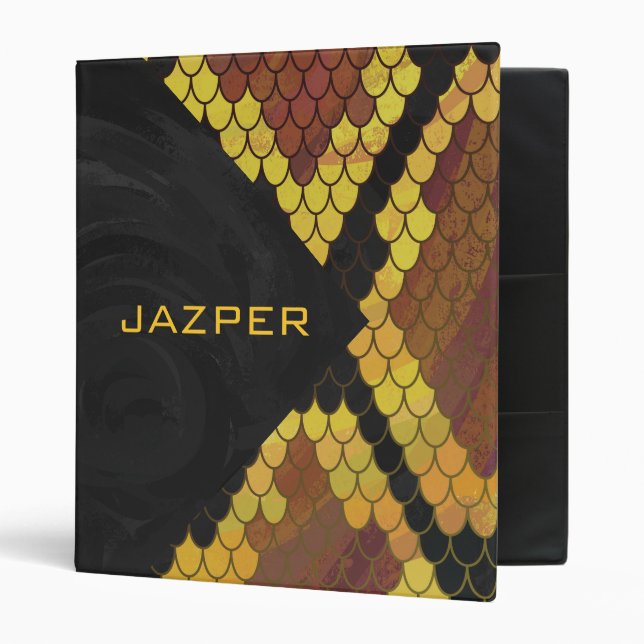Monogram Snake Brown and Gold Print Binder (Front/Inside)
