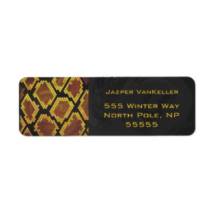 Monogram Snake Brown et Gold Print