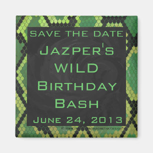 Monogram Snake Green and Black Magnet