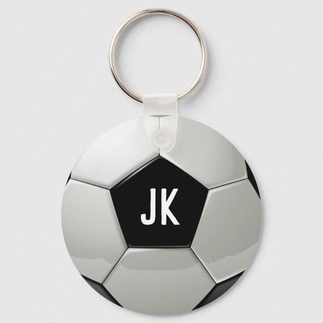 Monogram Soccer Ball Keychain (Front)