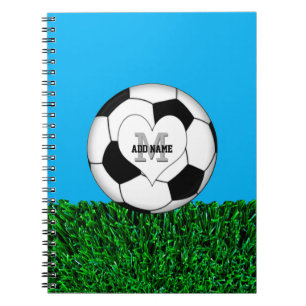 Monogram Soccer Ball Personalized Notebook