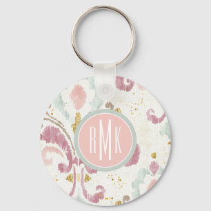 Monogram Soft Deco Pattern Keychain