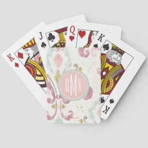 Monogram   Soft Deco Pattern Playing Cards