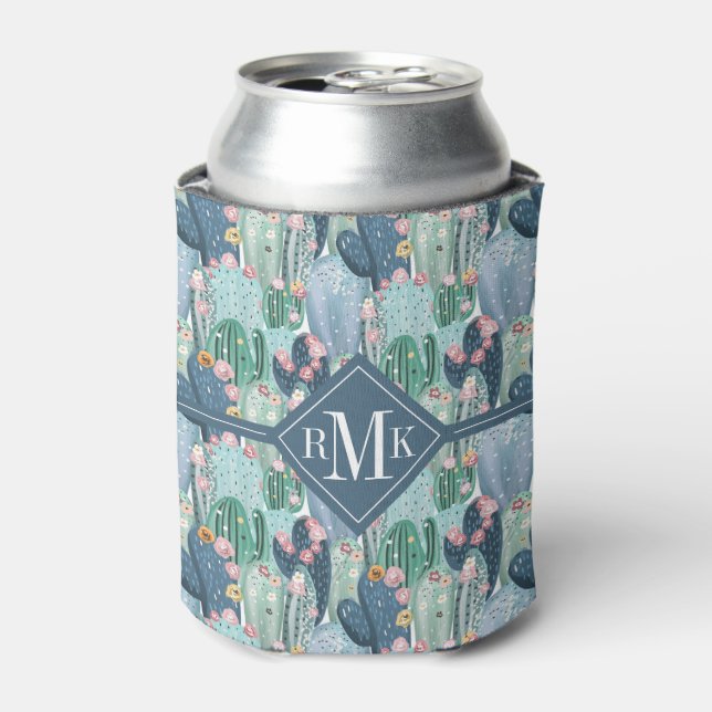Monogram | Soft Patel Cactus Pattern Can Cooler (Can Front)