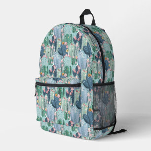 Monogram   Soft Patel Cactus Pattern Printed Backpack
