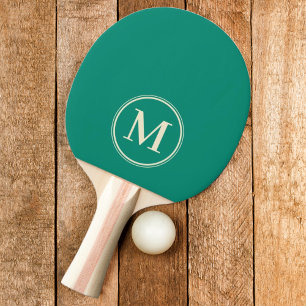 Monogram Solid Aqua Beach Breeze Colour Ping Pong Paddle