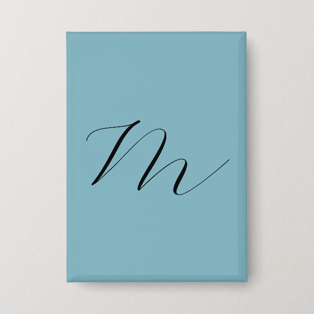 Monogram Solid Blue Pastel Minimalist Professional (Front)