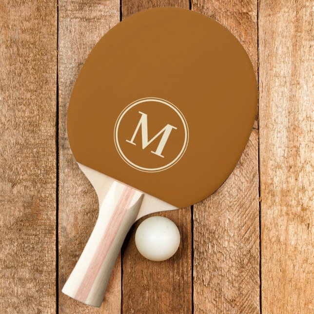 Monogram Solid Burnt Sand Colour Ping Pong Paddle (Creator Uploaded)