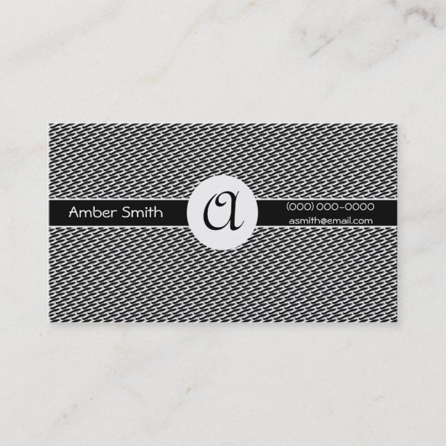 Monogram Solid Circle Collection Business Card (Front)