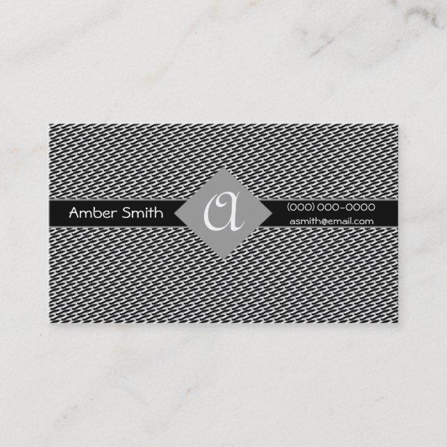 Monogram Solid Diamond Collection Business Card (Front)