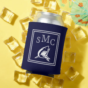 MONOGRAM Solid Grey Shark plain  Can Cooler