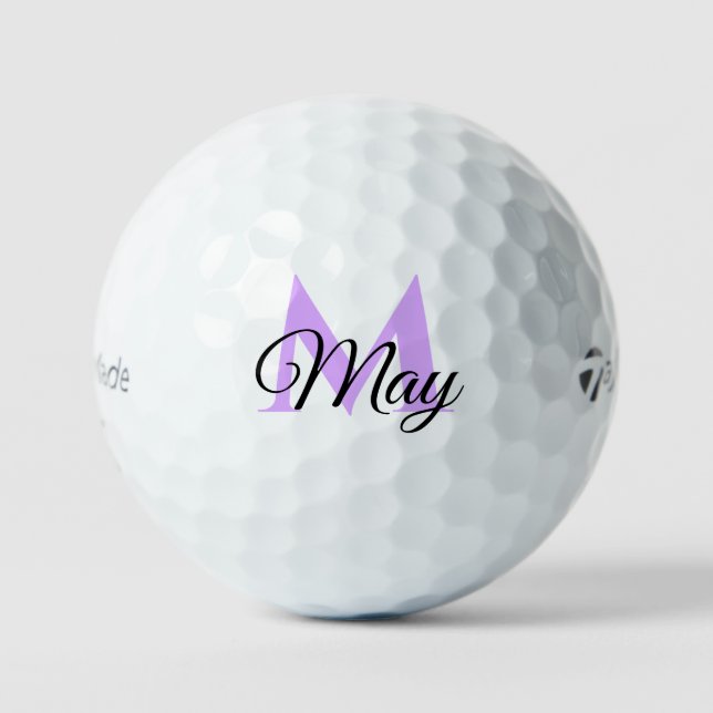 Monogram Solid Initial Personalized Golf Balls (Front)