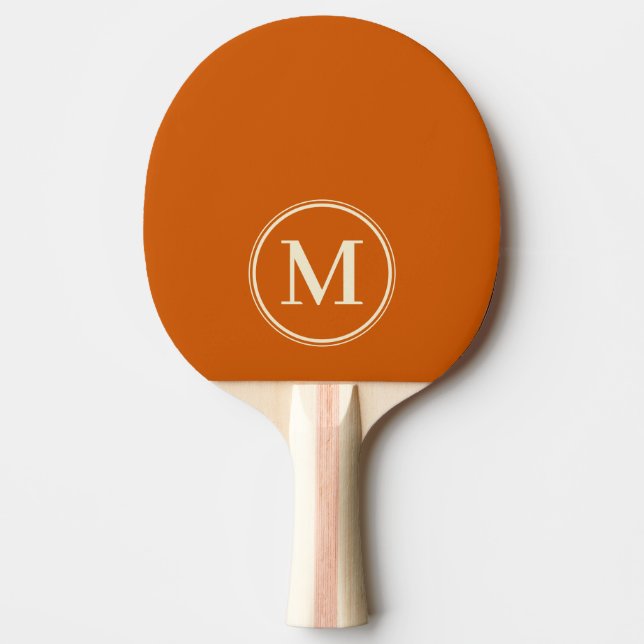 Monogram Solid Pumpkin Colour  Ping Pong Paddle (Front)