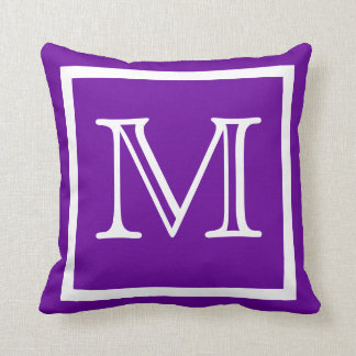 MONOGRAM Solid Purple Bright plain pillow