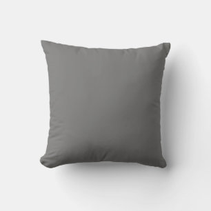 MONOGRAM solid silver grey personalized custom Throw Pillow