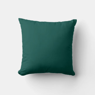 MONOGRAM solid teal blue custom Throw Pillow