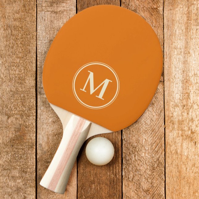 Monogram Solid Warm Citrus Colour Ping Pong Paddle (Creator Uploaded)