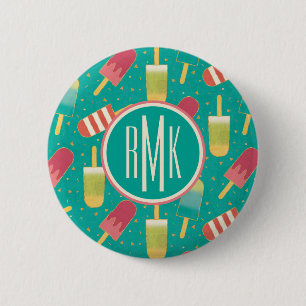 Monogram   Some Fun in the Sun Step 2 Inch Round Button
