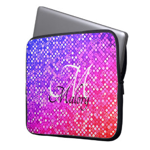 Monogram Sparkle Personalized Laptop Sleeve