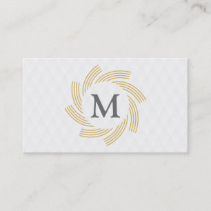 Monogram   Spiral, Diamond Pattern Business Card