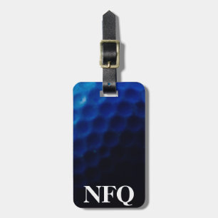 Monogram Sports Blue Golf Ball Luggage Travel Tag