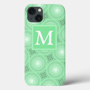 Monogram spring green circles pattern Case-Mate iP iPhone 13 Case