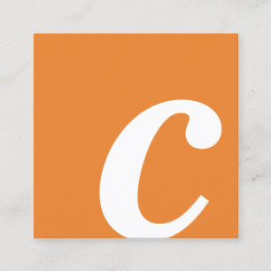 monogram square business card